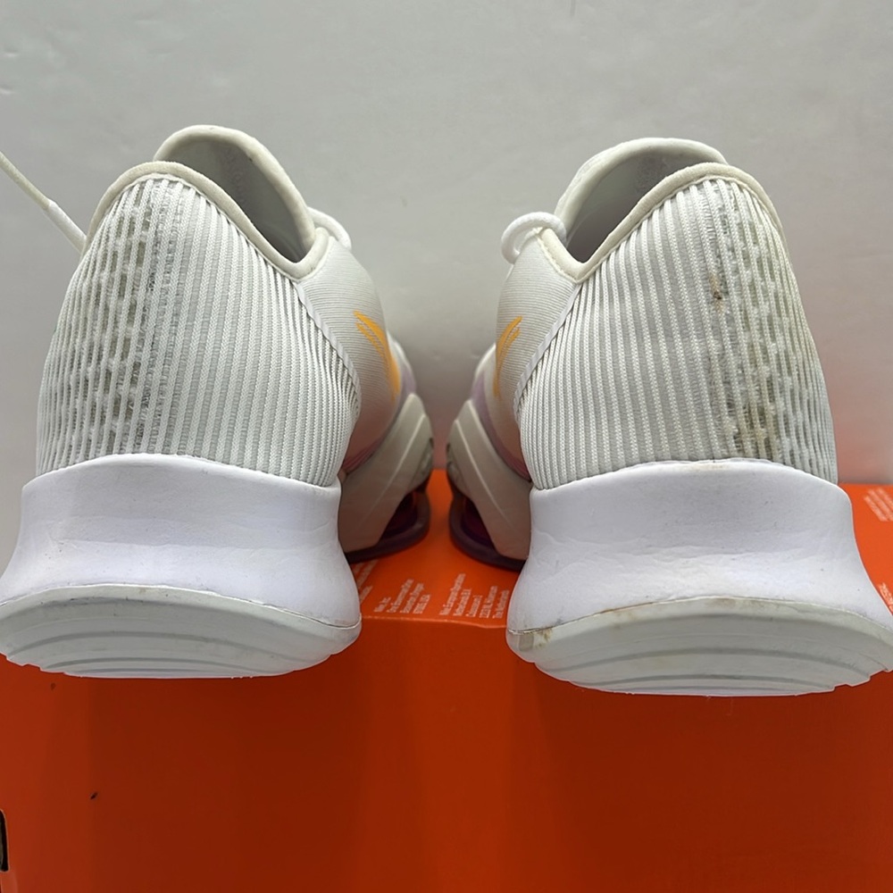 Nike WMNS White Sneakers with Orange and Green Swooshes NIKE AIR ZOOM SUPERREP 2 - Picture 13 of 16